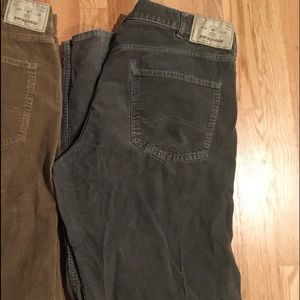 Patagonia corduroy pants 36x34 repaired by Patagonia as shown